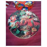 Set of 4 holiday cookie tins  (comes inside a blue and pink floral bath and body works reusable shopping bag not pictured)