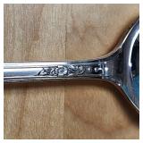 Oneida Community - set of 9 large tablespoon size silver-plate spoons - style line is 