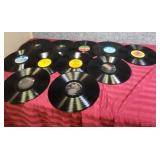Vintage Vinyl Record Collection - 1950s/60s - set of 11 no sleeves - Dot, Atlantic & RCA Records
