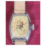 Vintage Roy Rogers Character Watch with Leather Band and a pair of men