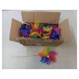 Rainbow Polka Dot Pinwheel Set - Pack of 10 - Retail: $15