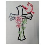 Memorial Cross with Dove and Roses Wall Decor - Retail: $25