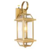 Modern Gold Outdoor Wall Lantern - Missing 1 Lantern  - Retail: $51
