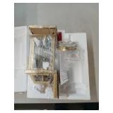 Modern Gold Outdoor Wall Lantern - Missing 1 Lantern  - Retail: $51