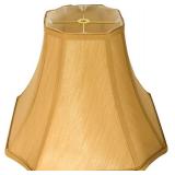 Octagonal Bell Lamp Shade in Gold - Small Tear on Bottom (see photos)  - Retail: $43