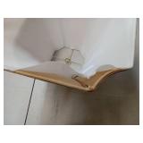 Octagonal Bell Lamp Shade in Gold - Small Tear on Bottom (see photos)  - Retail: $43