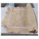 Scalloped Natural Jute Area Rug - Retail: $35
