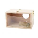 Wooden Bird Breeding Box with Clear Panel - Small Crack in Glass (see photos)  - Retail: $21