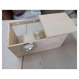 Wooden Bird Breeding Box with Clear Panel - Small Crack in Glass (see photos)  - Retail: $21