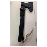 Norse Viking Battle Axe with Celtic Designs with sheath approx 18 inches