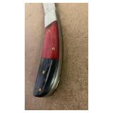 Handmade Folding Knife with Leather Case approx 6 inch when open