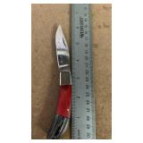 Handmade Folding Knife with Leather Case approx 6 inch when open