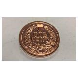 1 oz 999 fine copper round Indian Head Penny Coin design