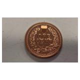 1 oz 999 fine copper round Indian Head Penny Coin design