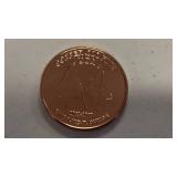 1 oz 999 fine copper round Civil War 150th Anniversary Battle of Shiloh design