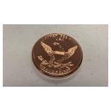 1 oz 999 fine copper round Happy Easter design