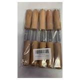 FLOWERTEEN Corn Holders Set of 10 Stainless Steel Corn on The Cob Holders Fruit Forks with Wood Handle for Home Cooking and BBQ Twin Prong Sweetcorn Holders RC50