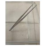 Transparent Reptile Feeding Box 360Â°, Standard Faunarium with Handle, Reptile Tank Transport & Portable Habitat Feeding Boxes, Transparent Plastic Pet Houses for Gecko, Frog, Lizard (Black, 2-Pack,