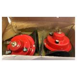 NUENUN 2 pcs 300 DB Super Loud Train Horn for Truck Train Boat Car Air Electric Snail Single Horn, 12v Waterproof Double Horn Raging Sound Raging Sound for Car Motorcycle RC50 *damaged box