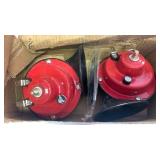 NUENUN 2 pcs 300 DB Super Loud Train Horn for Truck Train Boat Car Air Electric Snail Single Horn, 12v Waterproof Double Horn Raging Sound Raging Sound for Car Motorcycle RC50 *damaged box