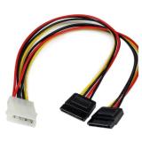 StarTech.com PYO2LP4SATA 1 ft. LP4 to 2 SATA Internal Power Splitter Cable ITR80 *Lot of 2, tested working