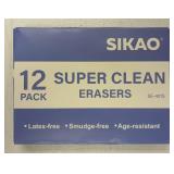 Sikao Super Clean Erasers 12-Pack SE-401S ITR80