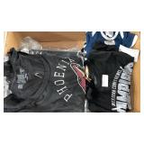 Box of Sports Apparel - LA Kings Champions Shirts, Auburn University Baby Onsies, Phoenix Coyotes Shirts, Kentucky Wildcats Capri Pants