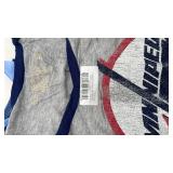 15 Cal Berkeley Blue 84 Tank Tops, 1 Clemson Blue 84 Tank Top, 4 Winnipeg Jets Long Sleeve Shirts