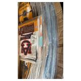 Lot of Sports Banners: Tar Heels, Penguins, Cubs, and 3 Auburn Aprons