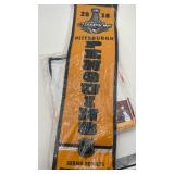 Lot of Sports Banners: Tar Heels, Penguins, Cubs, and 3 Auburn Aprons