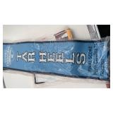Lot of Sports Banners: Tar Heels, Penguins, Cubs, and 3 Auburn Aprons