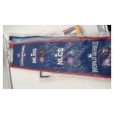 Lot of Sports Banners: Tar Heels, Penguins, Cubs, and 3 Auburn Aprons