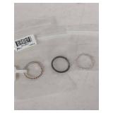 3.00 CTW Multi-Color Stackable Sterling Silver Ring Set