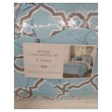 Modern Queen 6-Piece Geometric Comforter Set