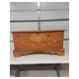 Lane Cedar Hope Chest with Heart Design - Missing Latch for Lock