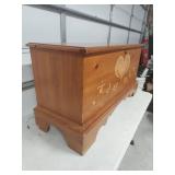 Lane Cedar Hope Chest with Heart Design - Missing Latch for Lock