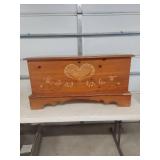 Lane Cedar Hope Chest with Heart Design - Missing Latch for Lock