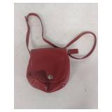 Classic Coach Red Leather Crossbody Bag