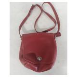 Classic Coach Red Leather Crossbody Bag