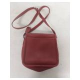 Classic Coach Red Leather Crossbody Bag