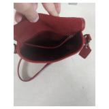 Classic Coach Red Leather Crossbody Bag