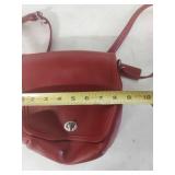 Classic Coach Red Leather Crossbody Bag