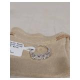 1.75 CTW Round White Zircon Sterling Silver Ring size 6