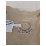 1.75 CTW Round White Zircon Sterling Silver Ring size 6