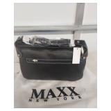 MAXX New York Black Leather Shoulder Bag