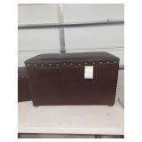 Large and 2 Small Brown Storage Trunk with Brass Studs