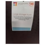 Large and 2 Small Brown Storage Trunk with Brass Studs