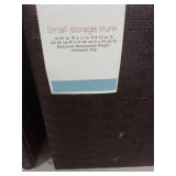 Large and 2 Small Brown Storage Trunk with Brass Studs