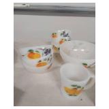 Fire King Gay Fad Fruit Pattern Dishware