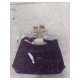 Coach Signature Purple Nylon Hobo Bag